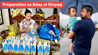 A day before Andres birthday : Preparation | Donut Bags \u0026 Buko Salad