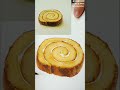 简笔画 瑞士卷水彩画 写实图画 蛋糕卷 3d realistic swiss roll painting watercolour landscape shorts