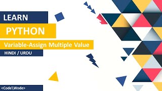 Python Variable - Assign Multiple Values Tutorial In Hindi/Urdu