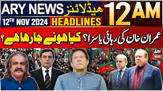 ARY News 12 AM Prime Time Headlines | 12th Nov 2024 | Big News Regarding Imran Khan