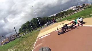 Cyclist Crashes Hard on the Footpath