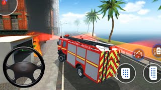 Fire Truck Driving Simulator 2020 - Firefighter Rescue Service Game #8 - Android GamePlay