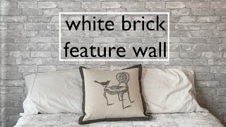 DIY White Brick Feature Wall