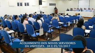 Acolhimento dos novos servidores 2017