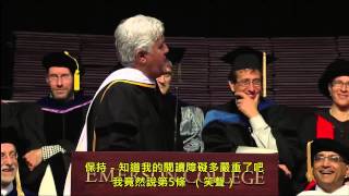 傑．雷諾為2014年愛默生學院畢業生演講