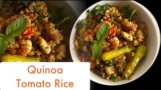 Quinoa Tomato Rice🍅🍲 | Fibre Rich Meal -Weightloss Journey-Healthy Fit Meals | LessCarb | Lunchbox