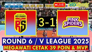 🟢 SIARAN LIVE TV KOREA | RED SPARKS VS PINK SPIDERS | ROUND 6 ~ V League 2025 | Megawati | Ilustrasi