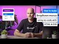 How To Make Dropdown Menu using no-code with HTML and CSS code export