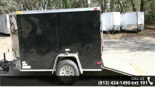 5x8 BLACK Enclosed Trailer wiith Ramp and Side Door, NEW ...