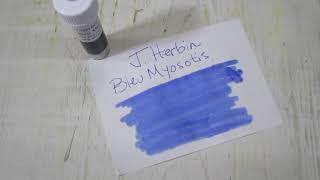 J.Herbin Bleu Myosotis writing sample