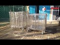 081310045708 - Trolley Barang Pagar Jaring LIPAT tertutup - Trolley Keranjang - Cage Trolley