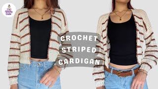 *UPDATED* crochet striped cardigan tutorial