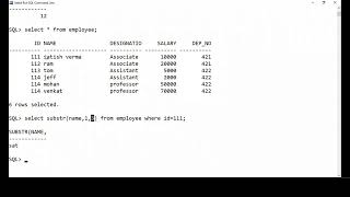 SQL - String Handling Functions - Demo using Oracle