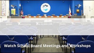Special School Board Meeting and School Board Workshop (October 7, 2025)