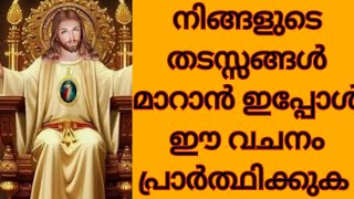 ഇന്ന് എല്ലാം തടസ്സങ്ങളും മാറ്റി അത്ഭുതം നൽകിയ വചനം #christianprayers