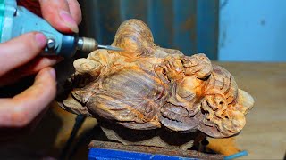 How a Laughing Buddha is Hand-Carved from Wood – Mesmerizing Process!