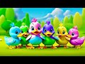 Five Little Ducks Colorful | Nursery Rhymes & Kids Songs