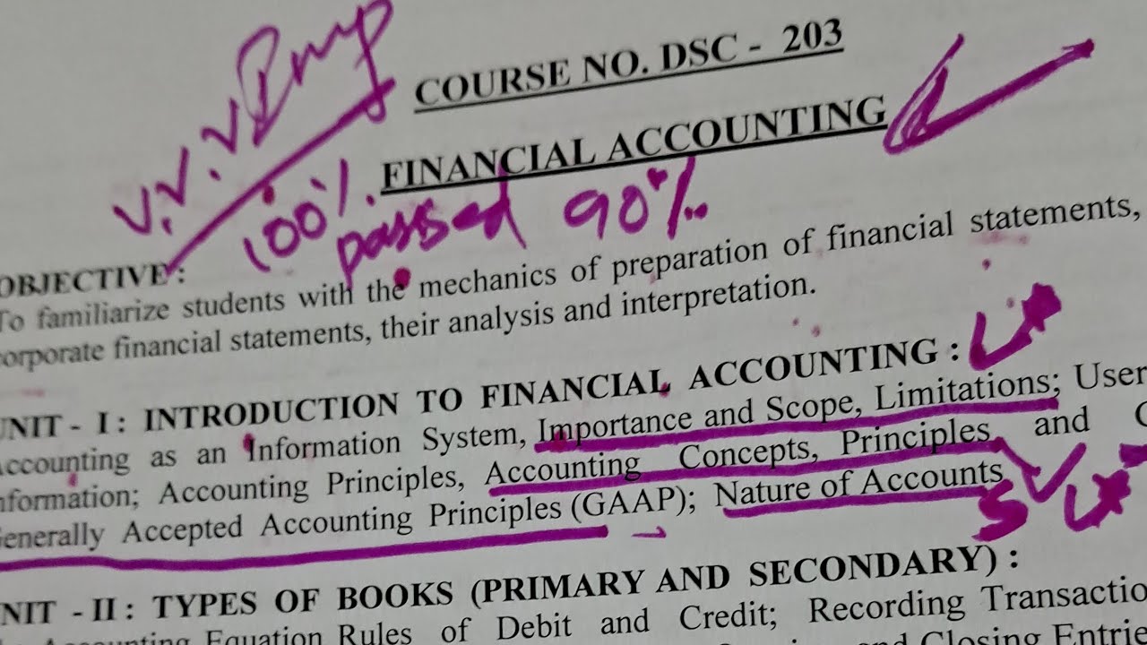 Financial Accounting [FA]BBA 1 Year2 Sem Acording To [OU]important ...