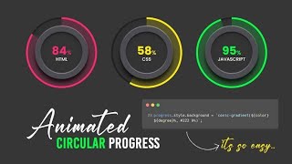Smooth Circular Progress Bar Using CSS conic-gradient() | No JavaScript!