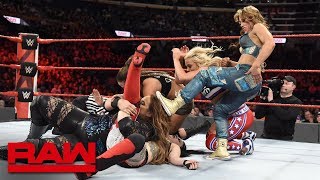 Nia Jax, Natalya, Banks, Bayley & Ember Moon vs. Bliss, James & Riott Squad: Raw, April 24, 2018