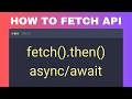 Mastering the JavaScript Fetch API: .then() vs. async/await