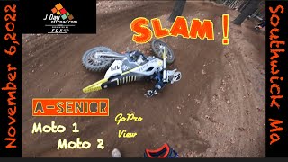 J-day Off-road Southwick Ma The Wick 11/6/2022 A-Senior A-Vet Moto’s 1 and 2 Gopro View @DeRail479