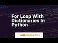 For loop with dictionaries in python