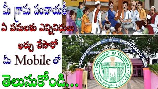 How to know Gram panchayath funds source in telugu | Gram panchayath works and costs