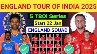 England Tour Of India 2025 | ind vs eng t20 squad 2025 | england t20 squad vs ind | eng squad vs ind