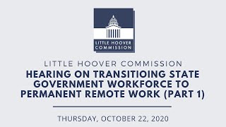 Hearing on Transitioning State Government Workforce to Permanent Remote Work (Part 1)