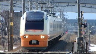 列車番号2001M　特急いなほ1号　羽越本線（岩船町～村上）＞60P「岩船ストレート通過。」