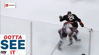 GOTTA SEE IT:  Ducks' Devin Shore Injured From Dirty Ian Cole Knee-On-Knee Hit