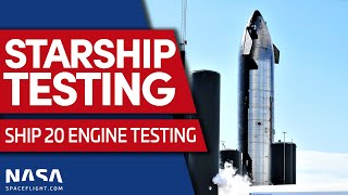 Starship Prototype Ship 20 Static Fire Testing