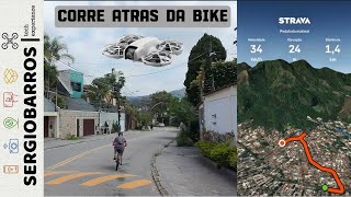 DJI Neo seguindo a bike muito rápido.