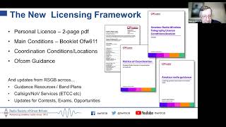 OFCOM new UK amateur radio licence explained by Murray Niman G6JYB Chair of RSGB Spectrum Committee