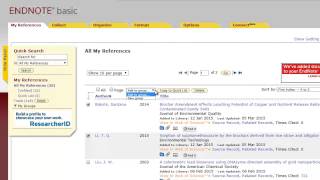 Creating Groups in EndNote Online