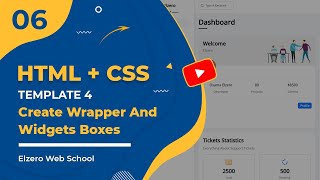 [Arabic] HTML \u0026 CSS Template Four 2022 #06 - Create Wrapper And Widgets Boxes