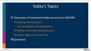 Using INSPIRE for Homework Help