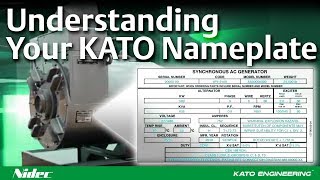 Understanding your Kato Engineering Generator Nameplate