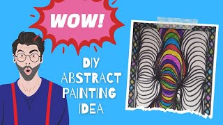 paint with me /DIY  Abstract painting idea for begginers #doodle #art #diy #wallpainting