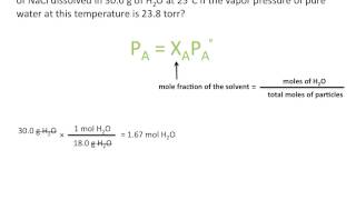 Raoults Law and Vapor Pressure- Chemistry Tutorial