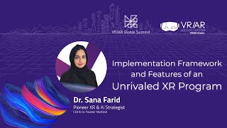 Dr. Sana Farid Addressing at VRARA Global Summit 2020