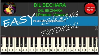 how to play DIL BECHARA [ Practise Version ] song #BMW #babumusicworld PLAY MUSIC NOTES MOBILE PIANO