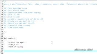 79 strftime Function in C Programming Language Video Tutorial Full HD