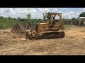 bulldozer komatsu d31p fill the pond 1st day