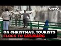 Kashmir News: Frozen Waterfall Near Gulmarg Attracts Tourists