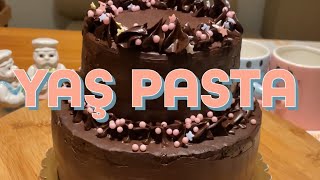 Yaş Pasta Tarifi 🎂 | Hindistan Cevizi ve Bademli Çikolatalı Doğum Günü Pastası Nasıl Yapılır?