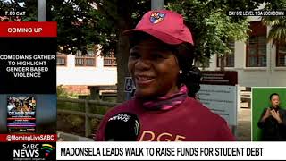 Thuli Madonsela leads a 16-km walk in Stellenbosch to raise funds to help pay off student debt