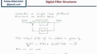 Digital Signal Processing - Digital Filter Structures #1