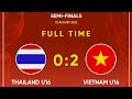 Highlight AFF U16 CHAMPIONSHIP 2022 Semi-Finals FT Thailand🇹🇭 0 - 2 🇻🇳Vietnam Việt Thái ไทย เวียดนาม